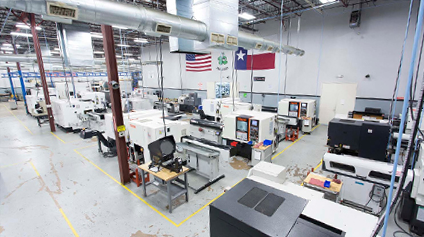 A picture inside of Shamrock Precision who is best in Precision Machining, CNC turning, CNC Milling